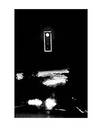 Black and white abstract photo of a stoplight. Photo taken by Austin Metzger
